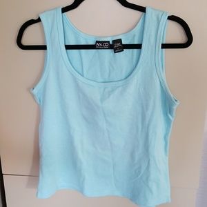 A light blue tank top.